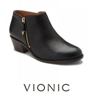 Vionic Black Leather Ankle Boots – Jolene – Size 6.5